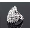 Image 2 : 4.06 ctw Cluster Pave Band   14K White Gold 7.5g