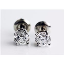 0.75 ctw Brilliant Round Cut Diamond Stud EarringG-H, I1-I2 14K White or Yellow Gold