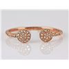 Image 1 : 0.15ct Pavé Diamonds in 14K Rose Gold Asymmetric Circle Cuff Ring - Size 7