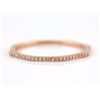 Image 1 : 0.08ct Pavé Diamond in 14K Rose Gold Stackable Octagon Band Ring - Size 7