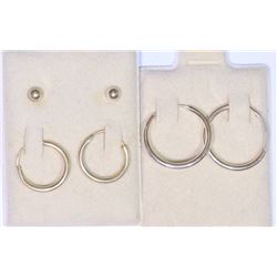 3 PAIRS OF STERLING SILVER EARRINGS