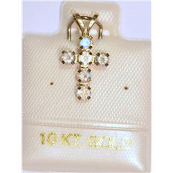 10K GOLD AMETHYST & MOONSTONE EARRINGS