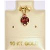 Image 1 : 10K GOLD GARNET & PINK TOURMALINE HEART-SHAPED