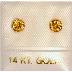 14K GOLD CITRINE EARRINGS