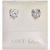 Image 1 : 14K GOLD HEART-SHAPED EARRINGS WITH 10K GOLD