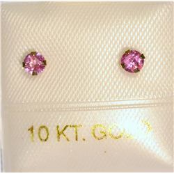 10K GOLD PINK TOURMALINE EARRINGS