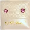 Image 1 : 10K GOLD PINK TOURMALINE EARRINGS
