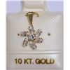 Image 1 : 10K GOLD CUBIC ZIRCONIA PENDANT