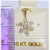 Image 2 : 10K GOLD CUBIC ZIRCONIA PENDANT
