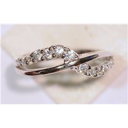 STERLING SILVER CUBIC ZIRCONIA RING