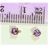 Image 2 : 14K GOLD AMETHYST EARRINGS