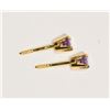 Image 3 : 14K GOLD AMETHYST EARRINGS