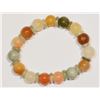 Image 2 : GENUINE MULTI-COLOURED QUARTZ & JADE BRACELET