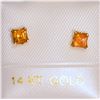 Image 1 : 14K GOLD CITRINE EARRINGS