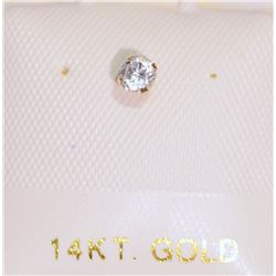 14K GOLD CUBIC ZIRCONIA NOSE RING