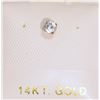 Image 1 : 14K GOLD CUBIC ZIRCONIA NOSE RING