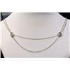 Image 2 : STERLING SILVER LARIATE STYLE ADJUSTABLE NECKLACE