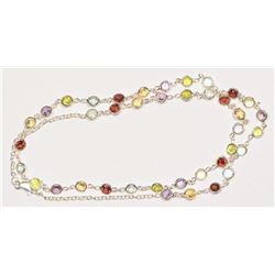 STERLING SILVER GEMSTONE NECKLACE