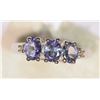 Image 1 : STERLING SILVER TANZANITE & DIAMOND RING