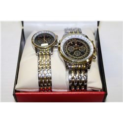 NEW GENEVA MENS & LADIES MATCHING WATCH SET