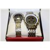Image 1 : NEW GENEVA MENS & LADIES MATCHING WATCH SET