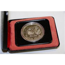 1974 WINNIPEG SILVER DOLLAR CASED