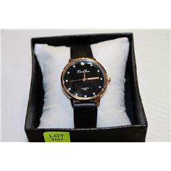 XIAN BEIN WOMEN'S QUARTZ WATCH BLACK STRAP