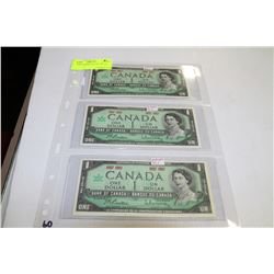1967 CENTENNIAL $1.00 (1867-1967) UNCIRCULATED X3