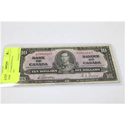 1937 BANK OF CANADA $10.00 GORDON/TOWERS