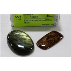 LABRADORITE & COQUINA JASPER NATURAL GEMSTONES