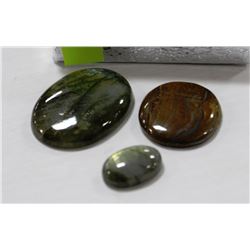 SET OF 3 MIXED NATURAL GEMSTONES