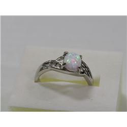 STERLING SILVER 925 RING WITH OPAL SIZE 7