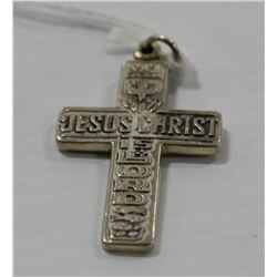 STERLING SILVER 13.7G 1 3/4"X1 1/4"JESUS CHRIST