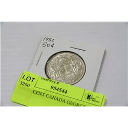 1952 50 CENT CANADA GEORGE VI COIN