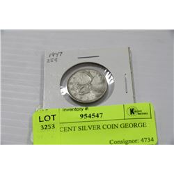 1947 25 CENT SILVER COIN GEORGE VI
