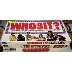 1970'S GAMES THE INVENTORS, GAMBLER & WHOSIT?