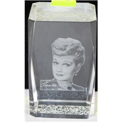 LEAD CRYSTAL LUCILLE BALL ORNAMENT