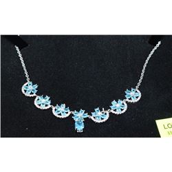 .925 SILVER BLUE TOPAZ NECKLACE
