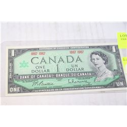 1867-1967 MINT CONFEDERATION ONE DOLLAR BILL