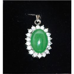 18 KT GOLD PLATED PENDANT W/ CZ'S AND