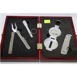 NEW SURVIVAL KIT W/KNIFE, COMPASS, UTIL.