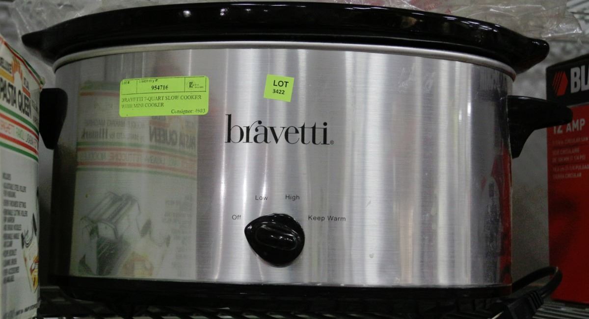 BRAVETTI 7QUART SLOW COOKER WITH MINI COOKER
