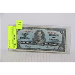 1937 FIVE DOLLAR BANKNOTE