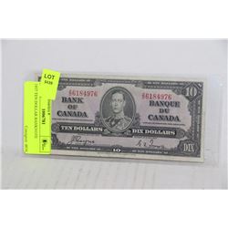 1937 TEN DOLLAR BANKNOTE