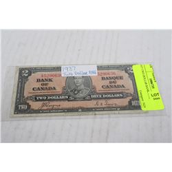 1937 TWO DOLLAR BANKNOTE