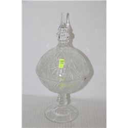 LARGE POLINA PIN WHEEL CRYSTAL CANDY BOWL