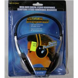 2 PAIRS OF MEGA BASS DIGITAL STEREO HEADPHONES