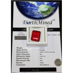 25.95CT TOPAZ HUE ENHANCEDWITH COA