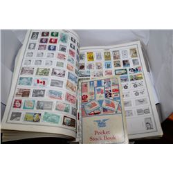 2 BINDERS OF ESTATE STAMP COLLECTION