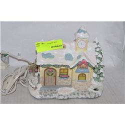 TRAIN STATION LIGHT UP ORNAMENT FROM THE HAWTHORNE